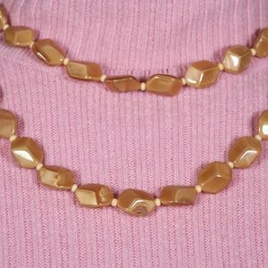 Butterscotch Hexagon Beaded Necklace